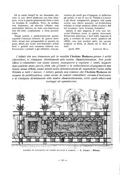 L'artista moderno giornale d'arte applicata