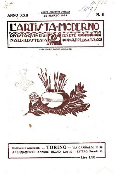 L'artista moderno giornale d'arte applicata
