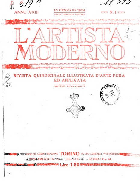 L'artista moderno giornale d'arte applicata