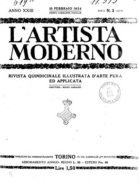 L'artista moderno giornale d'arte applicata