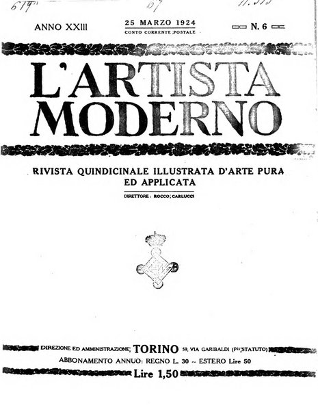 L'artista moderno giornale d'arte applicata