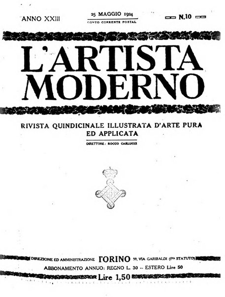 L'artista moderno giornale d'arte applicata