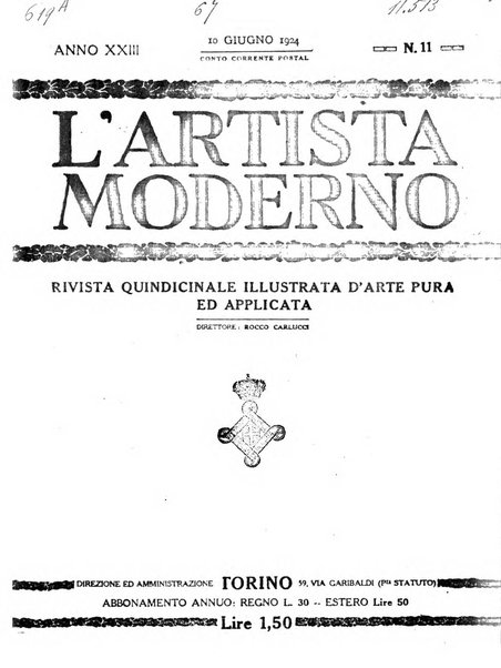 L'artista moderno giornale d'arte applicata