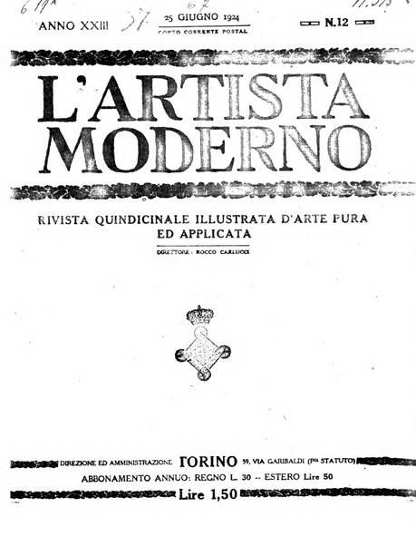 L'artista moderno giornale d'arte applicata