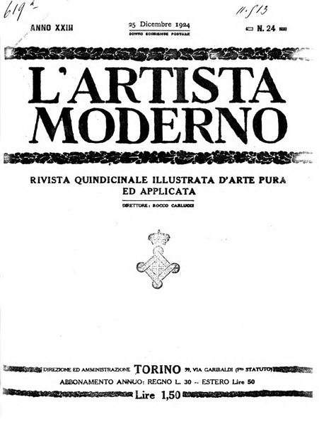 L'artista moderno giornale d'arte applicata