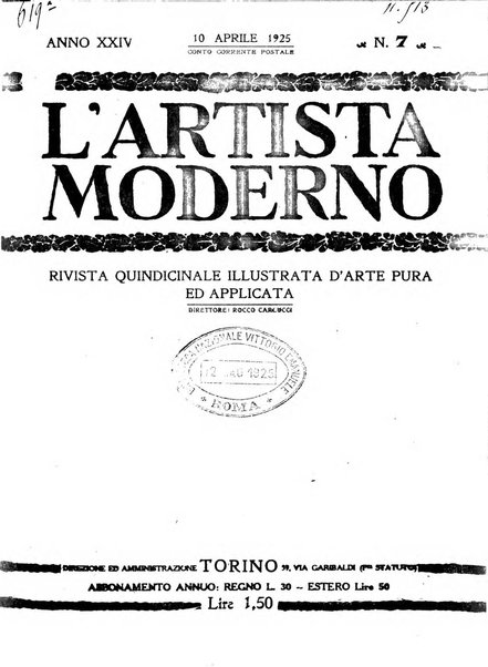 L'artista moderno giornale d'arte applicata