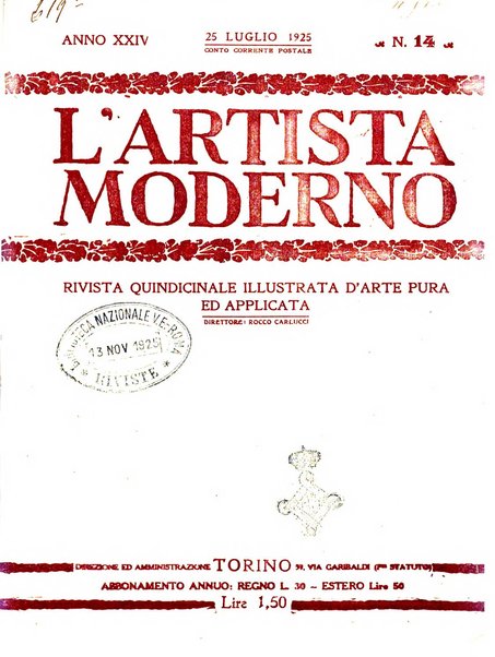 L'artista moderno giornale d'arte applicata