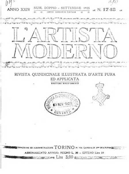 L'artista moderno giornale d'arte applicata