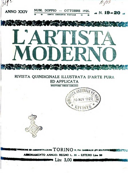 L'artista moderno giornale d'arte applicata