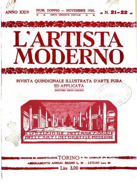 L'artista moderno giornale d'arte applicata