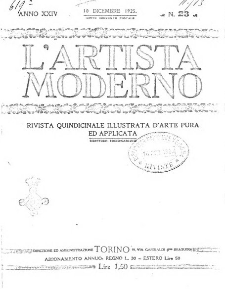 L'artista moderno giornale d'arte applicata