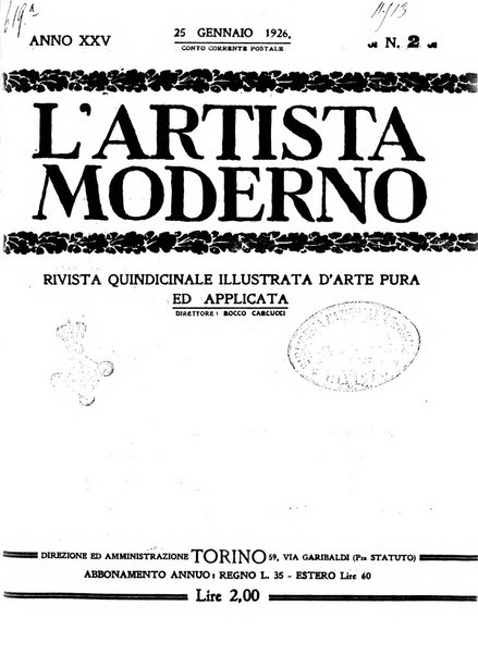 L'artista moderno giornale d'arte applicata