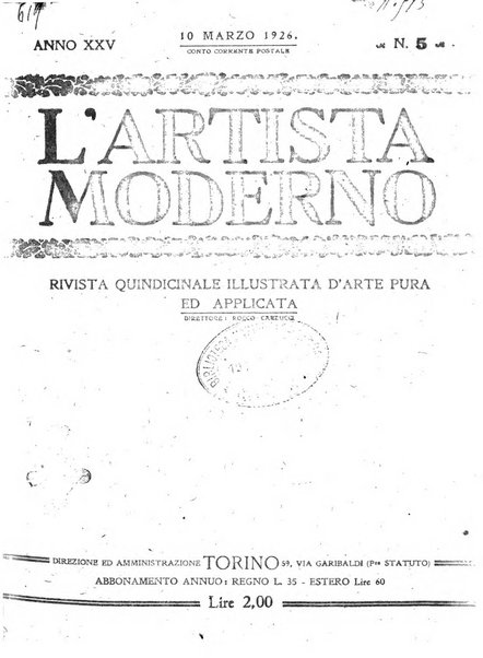 L'artista moderno giornale d'arte applicata