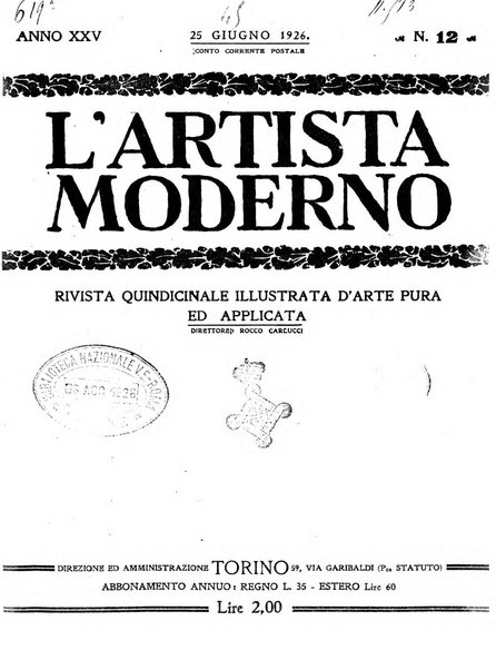 L'artista moderno giornale d'arte applicata