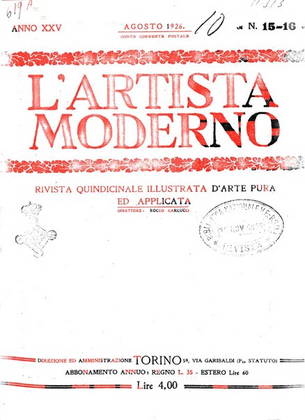 L'artista moderno giornale d'arte applicata