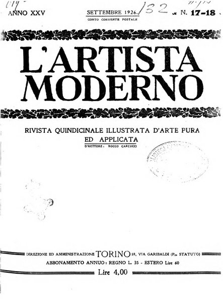 L'artista moderno giornale d'arte applicata