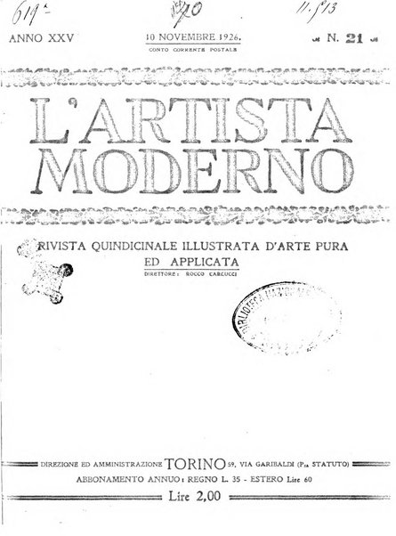 L'artista moderno giornale d'arte applicata