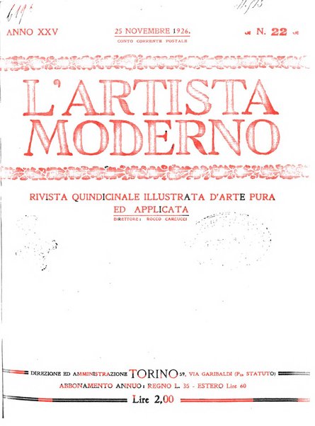 L'artista moderno giornale d'arte applicata