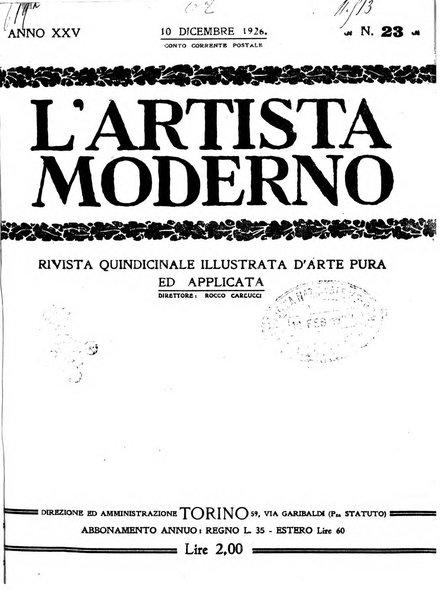 L'artista moderno giornale d'arte applicata