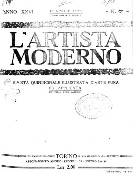 L'artista moderno giornale d'arte applicata