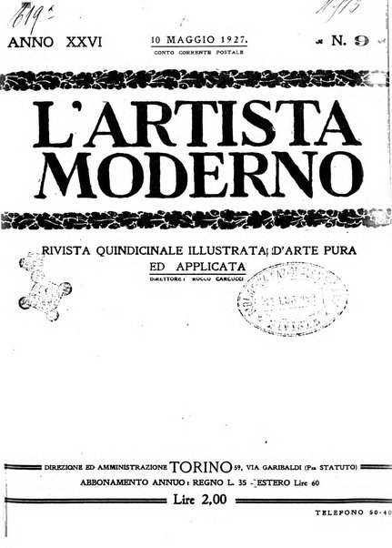 L'artista moderno giornale d'arte applicata