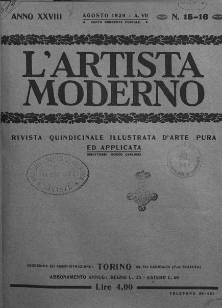 L'artista moderno giornale d'arte applicata