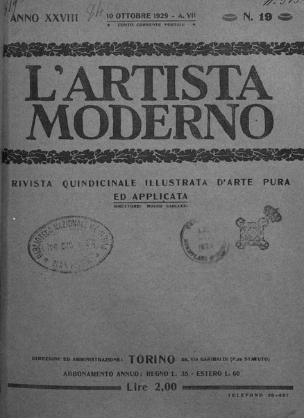 L'artista moderno giornale d'arte applicata