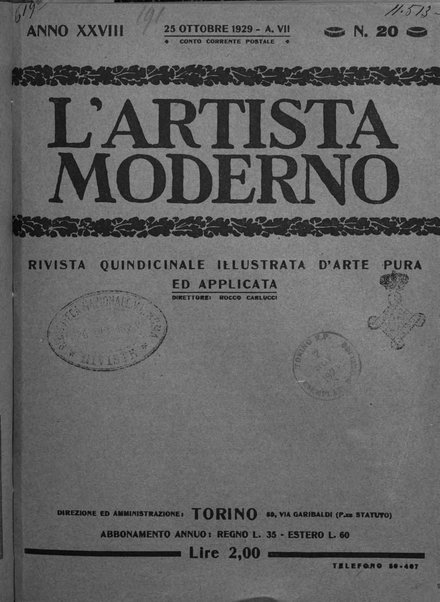 L'artista moderno giornale d'arte applicata