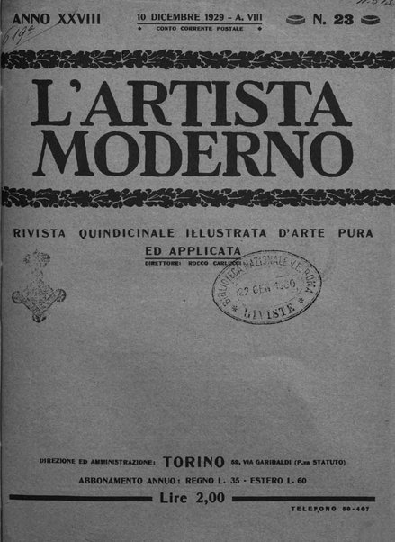 L'artista moderno giornale d'arte applicata