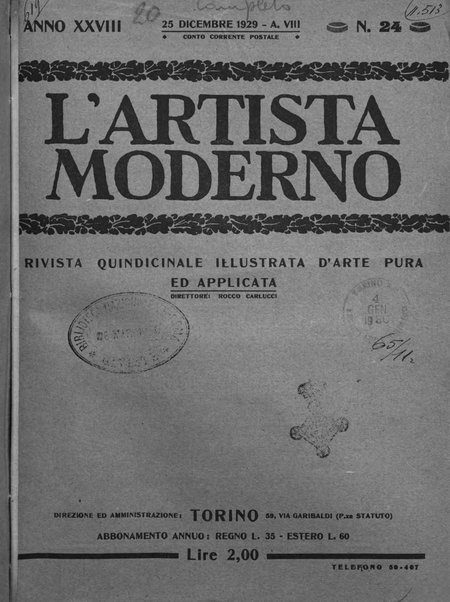 L'artista moderno giornale d'arte applicata