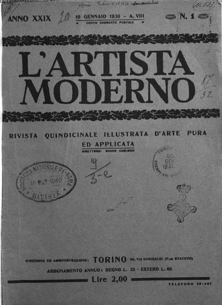 L'artista moderno giornale d'arte applicata