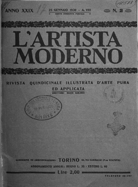 L'artista moderno giornale d'arte applicata