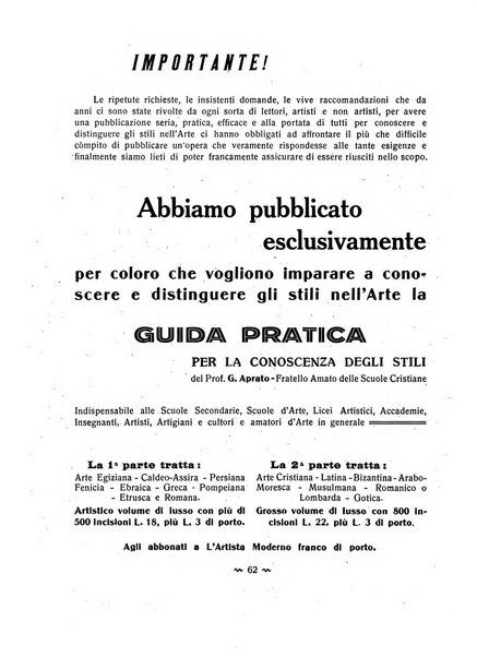 L'artista moderno giornale d'arte applicata