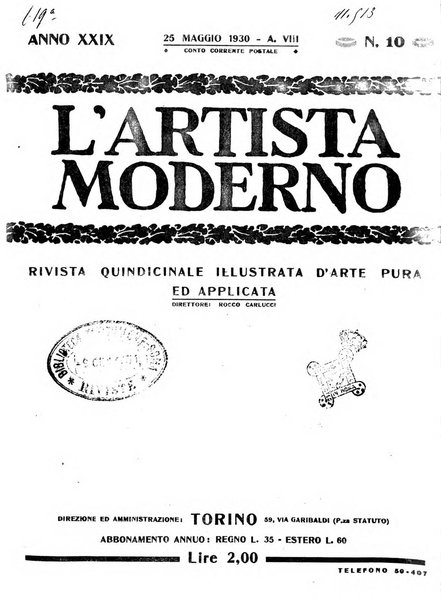 L'artista moderno giornale d'arte applicata