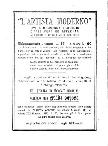 L'artista moderno giornale d'arte applicata