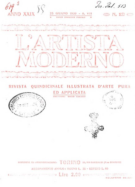 L'artista moderno giornale d'arte applicata