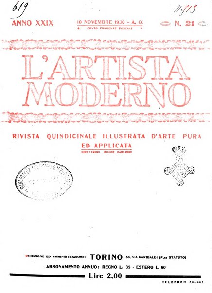 L'artista moderno giornale d'arte applicata