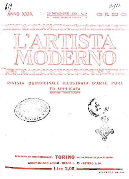 L'artista moderno giornale d'arte applicata