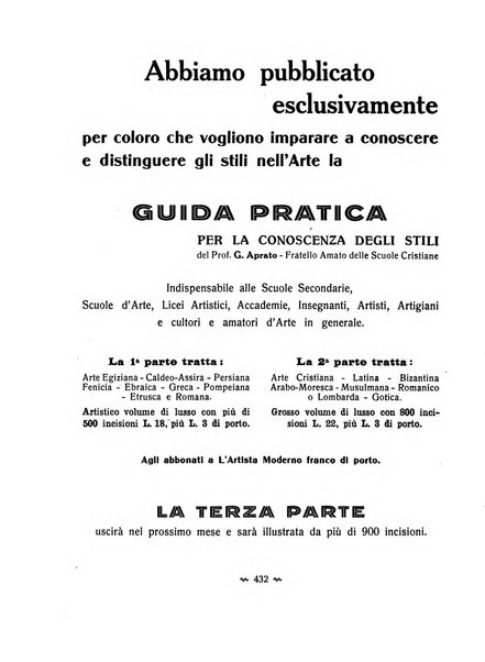 L'artista moderno giornale d'arte applicata