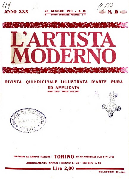 L'artista moderno giornale d'arte applicata