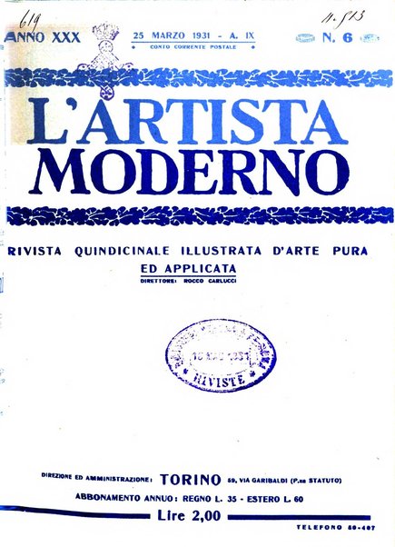 L'artista moderno giornale d'arte applicata