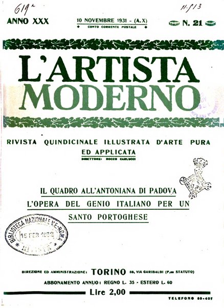 L'artista moderno giornale d'arte applicata