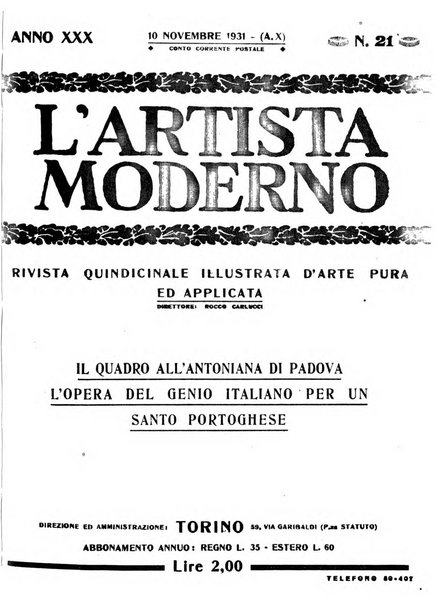 L'artista moderno giornale d'arte applicata