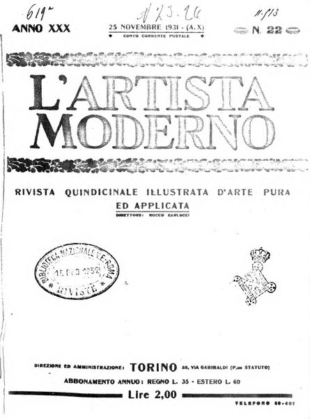 L'artista moderno giornale d'arte applicata