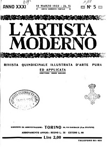 L'artista moderno giornale d'arte applicata