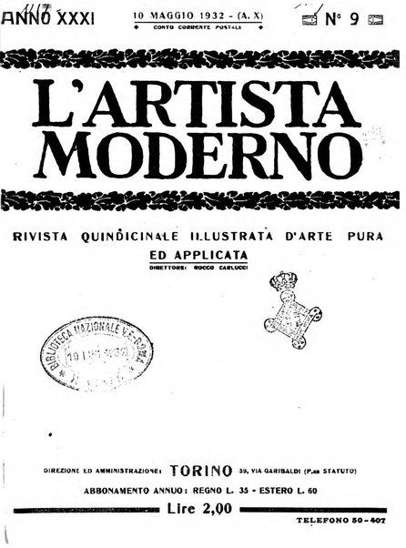 L'artista moderno giornale d'arte applicata