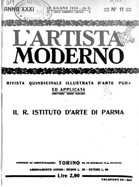 L'artista moderno giornale d'arte applicata