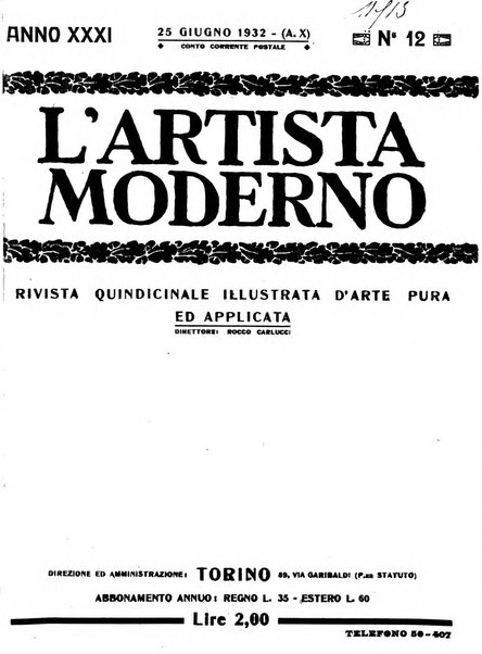 L'artista moderno giornale d'arte applicata