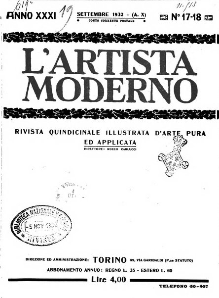 L'artista moderno giornale d'arte applicata