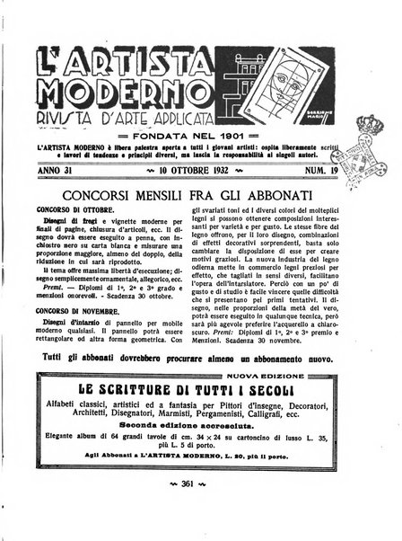 L'artista moderno giornale d'arte applicata